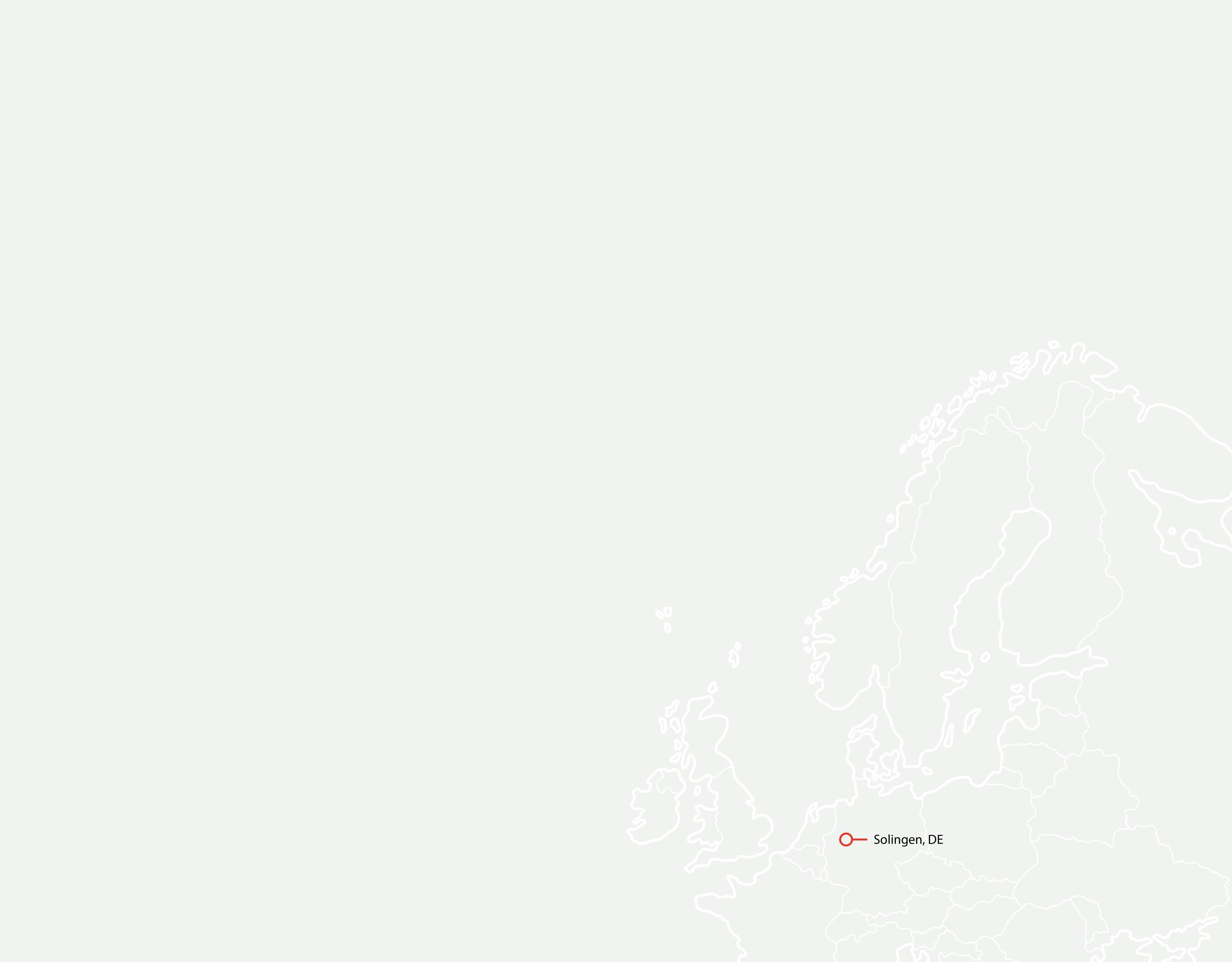 map highlighting Solingen, Germany